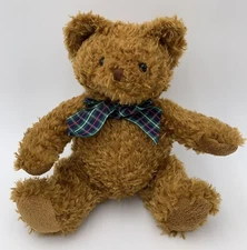 Melissa & Doug Plush Teddy Bear  7747 Little Chestnut Stuffed Animal 8”Plaid Bow