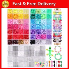 3000 Pcs 56 Colors Pony Beads for Bracelet Making Kit Rainbow Kandi Beads Letter