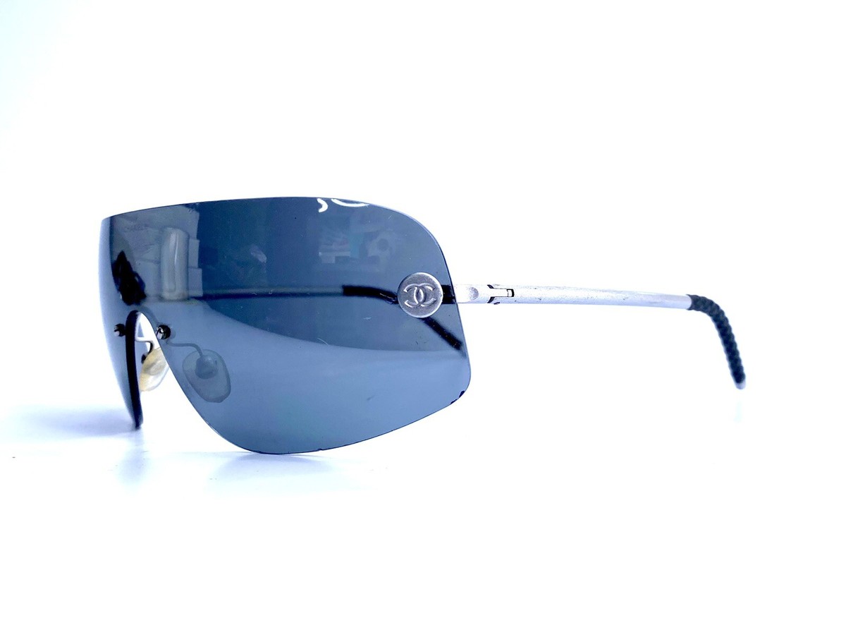 VTG Y2K CHANEL Rimless Mirror Wrap Sunglasses Italy VTG Y2K CHANEL Rimless Mirror Wrap Sunglasses Italy