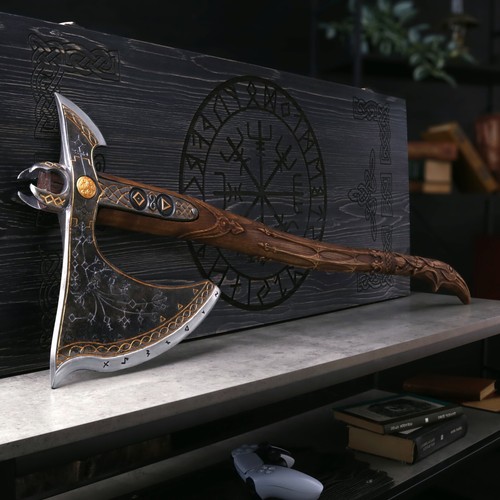Leviathan Axt Kratos Axt GOW 1066 Carbonstahl, geschmiedet 38,1" Cosplay 9,7lb - Bild 4 von 12
