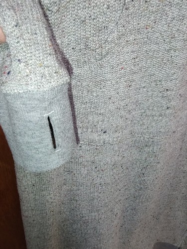 Soft Surroundings size PXS gray Lazy Day Lounger hooded nightgown nightshirt - Picture 5 of 9