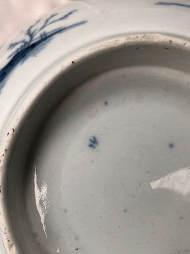 FIRST PERIOD " Dr Wall" WORCESTER PORCELAIN SLOP BOWL, 'CANNONBALL' , 1760 - Picture 6 of 7