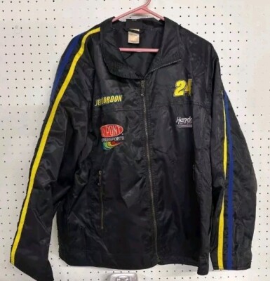 Chase Authentics Jeff Gordon #24 Full Zip Jacket Mens L Spellout Embroidered