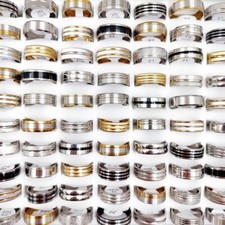 Wholesale 100pcs mix Band Stainless Steel Rings ring fashion jewelry lot rings