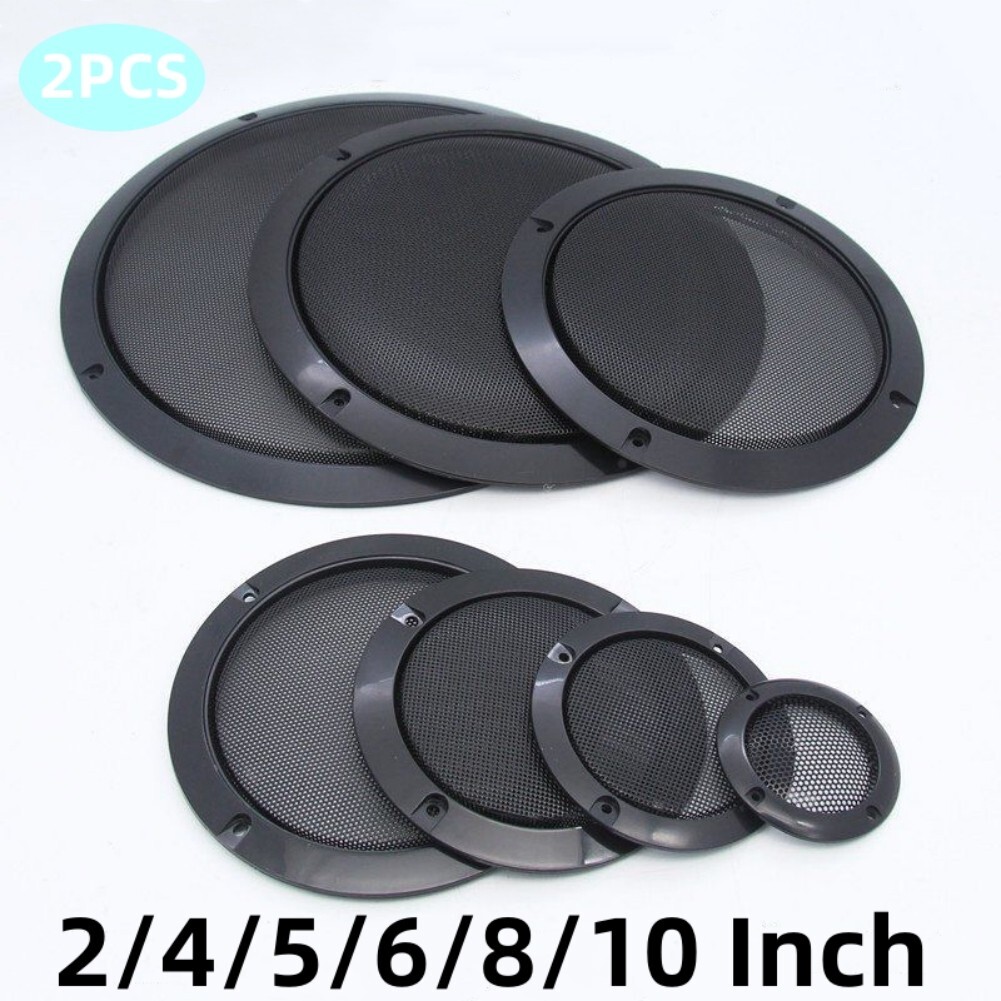 2 Pcs Speaker Grills DIY Accessories Car Audio Decorative Circle Dust Cover