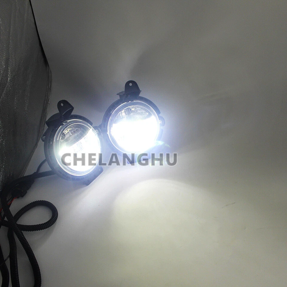 Pair Left & Right Front LED Fog Light Lamp For Mini Cooper R56 2006-2014 - Imagem 2 de 4