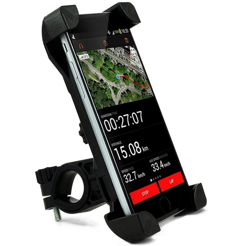 360° Motorcycle Bike Handlebar Mount Holder Bicycle For iPhone Samsung Phone - Picture 1 of 5