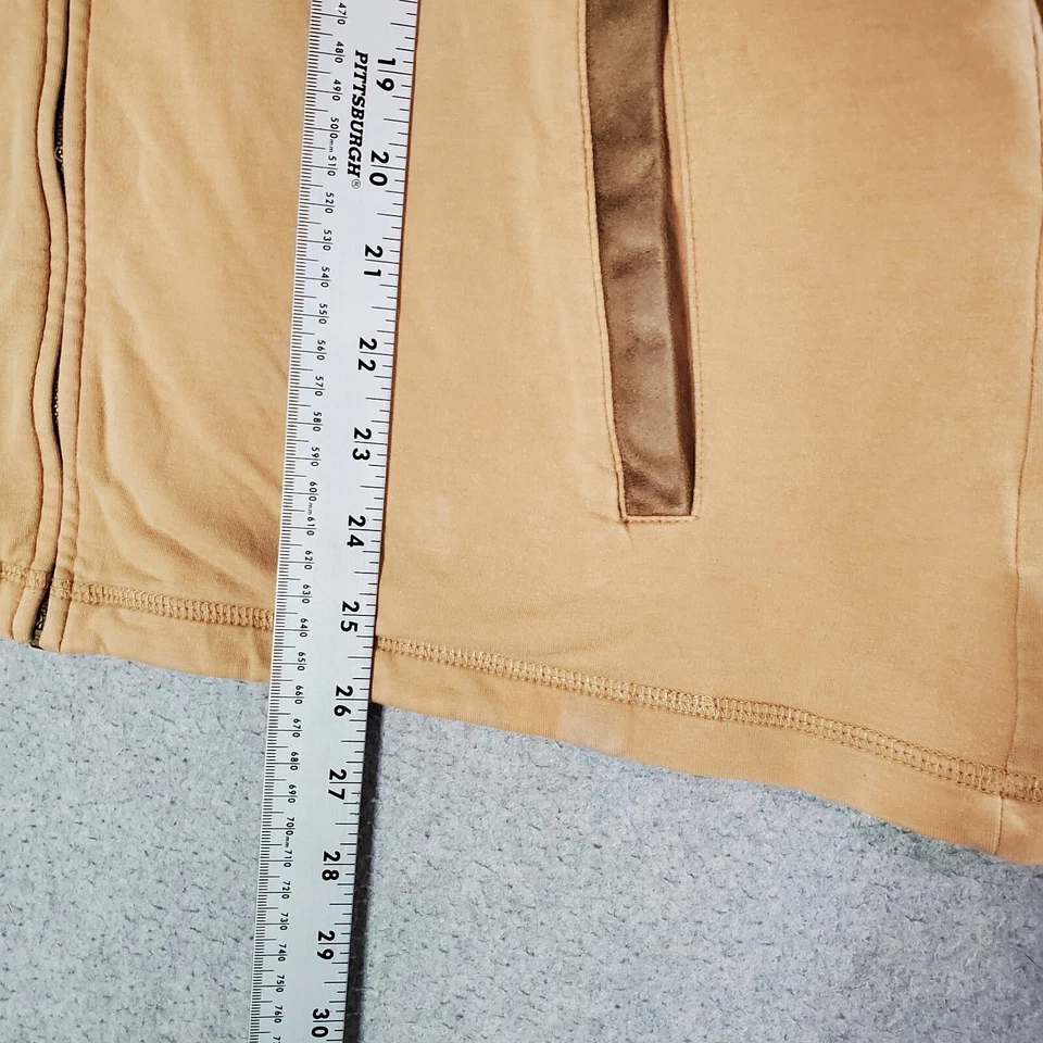 VINTAGE Lauren Ralph Lauren Women Sweatshirt Large Brown Full Zip Hoodie Pockets - Image 3 of 4