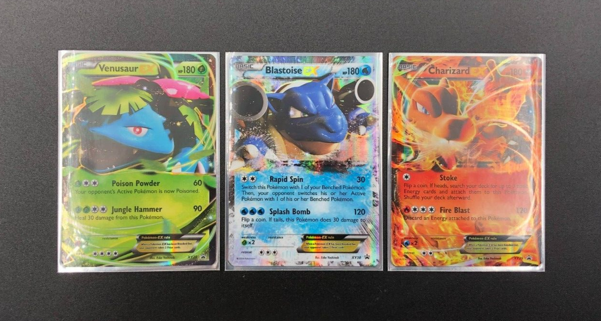 Pokemon TCG PROMO Venusaur 1ex XY28 + Blastoise EX XY30 +