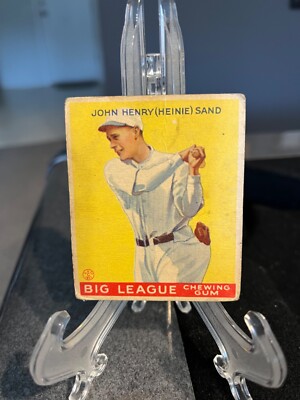 John Henry (Heinie) Sand 1933 Goudey Gum Big League #85 RC Baltimore Orioles