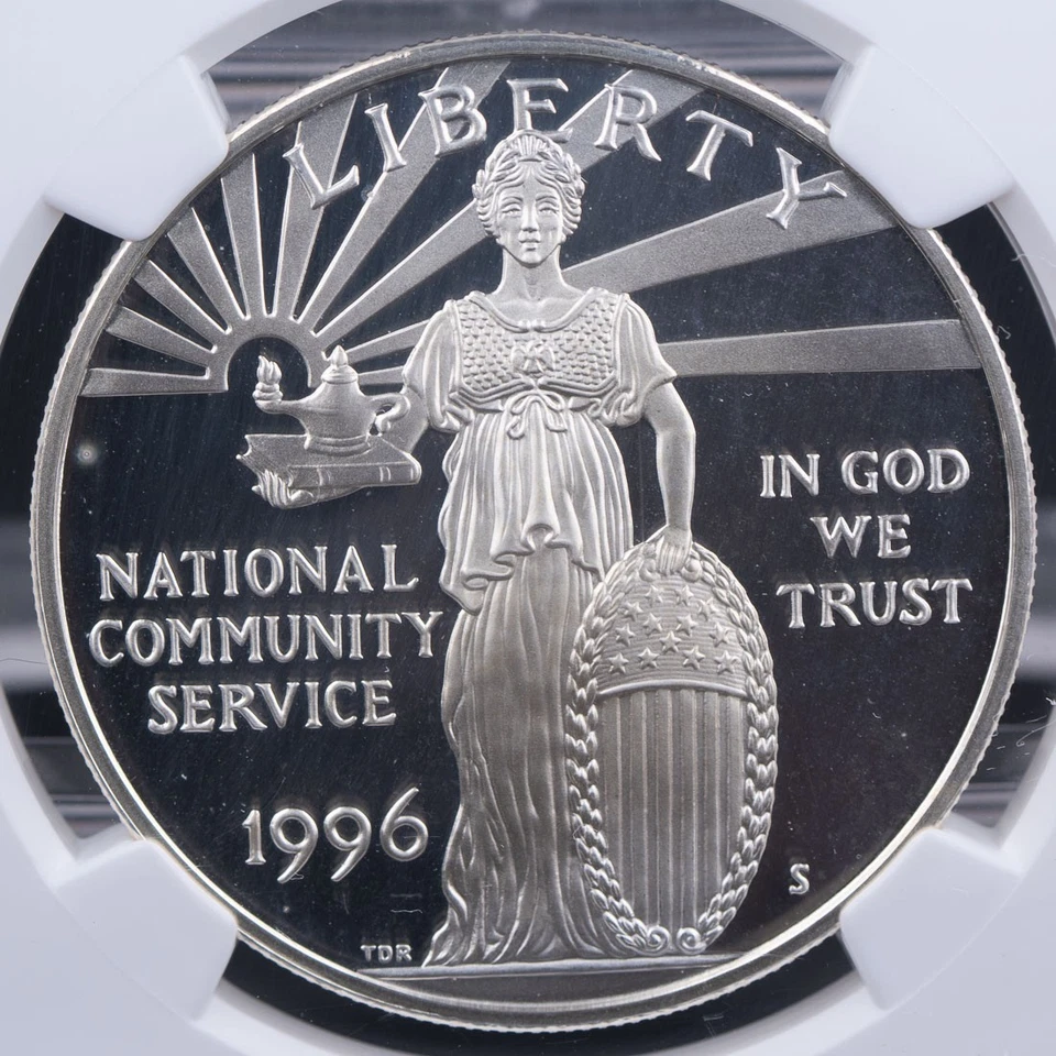 Certified 1996-S Silver $1 NGC PF69 Ultra Cameo Community Service  - Image 2 of 4