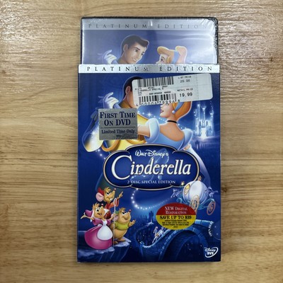 Disney s Cinderella (DVD, 2005, 2 Disc, Platinum Edition) With Slipcover - New
