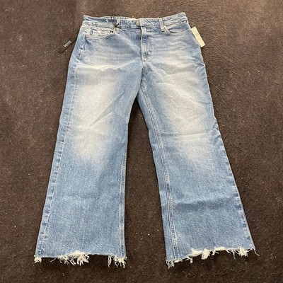 PAIGE Leenah Raw Hem Ankle Jeans Women's Size 30P Blue 1E58K49-B127