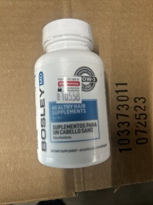 Bosley MD Healthy Hair Supplements for Men - 60 Capsules, Exp. 10/26