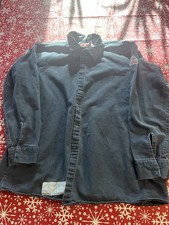Bulwark FR Flame Resistant Work Shirt XL-RG Navy 88 Cotton 12 Nylon