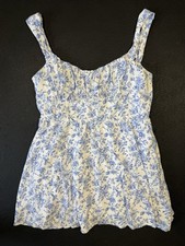 Altar’d State XL Blue/White Floral Babydoll Dress Cottagecore grannycore Preppy