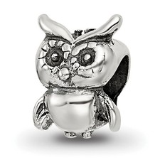 Silver Reflections Kids Owl Bead QRS1237