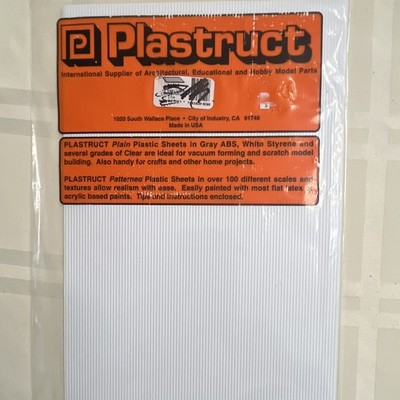 Plastruct Patterned Plastic Sheet 6 x 12 in 0.5 in Thick for Modeling 90651