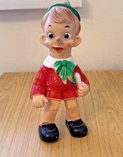ZH23:  Vintage Rubber Vinyl Squeak Boy Pinocchio Toy