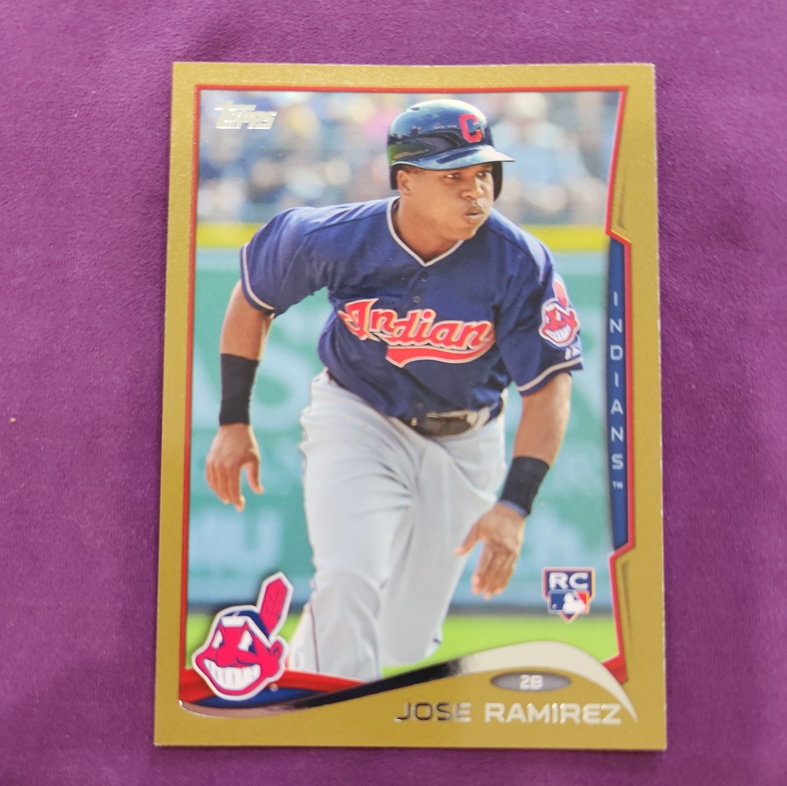 2014 Jose Ramirez Topps Gold Parallel #424 SP #/2014 Cleveland Guardians HOF 
