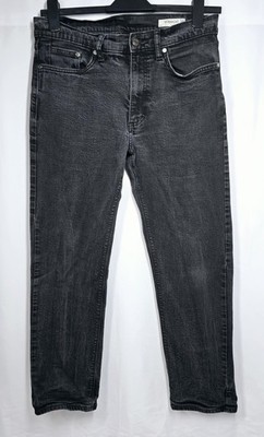Marks & Spencer Herren Jeans Straight Stretch Schwarz / Grau Größe W32 L31