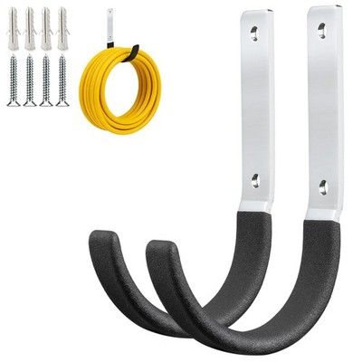 GeeWatom 2 Pc Heavy Duty Steel Garage Hooks for Tool and Hose Storage