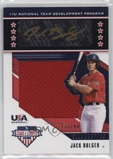 2019 USA Baseball Stars & Stripes Black Gold Jerseys 33/48 Jack Bulger Auto 03j5