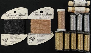 13xNeedlepoint/Embroidery THREAD KREINIK R GALLERY Braids more metallic PN35