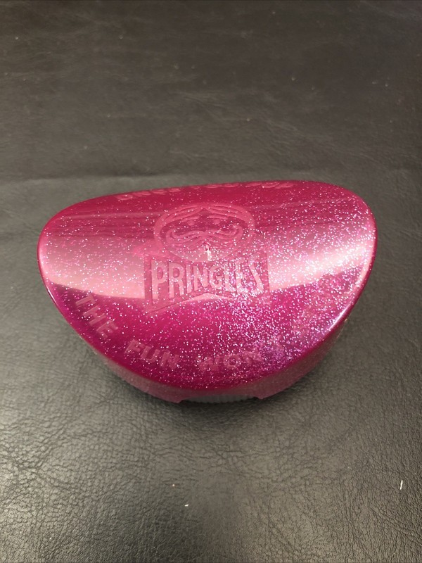 Pringles To Go "Once You Pop, The Fun Won't Stop" Magenta Potato Chip Holder