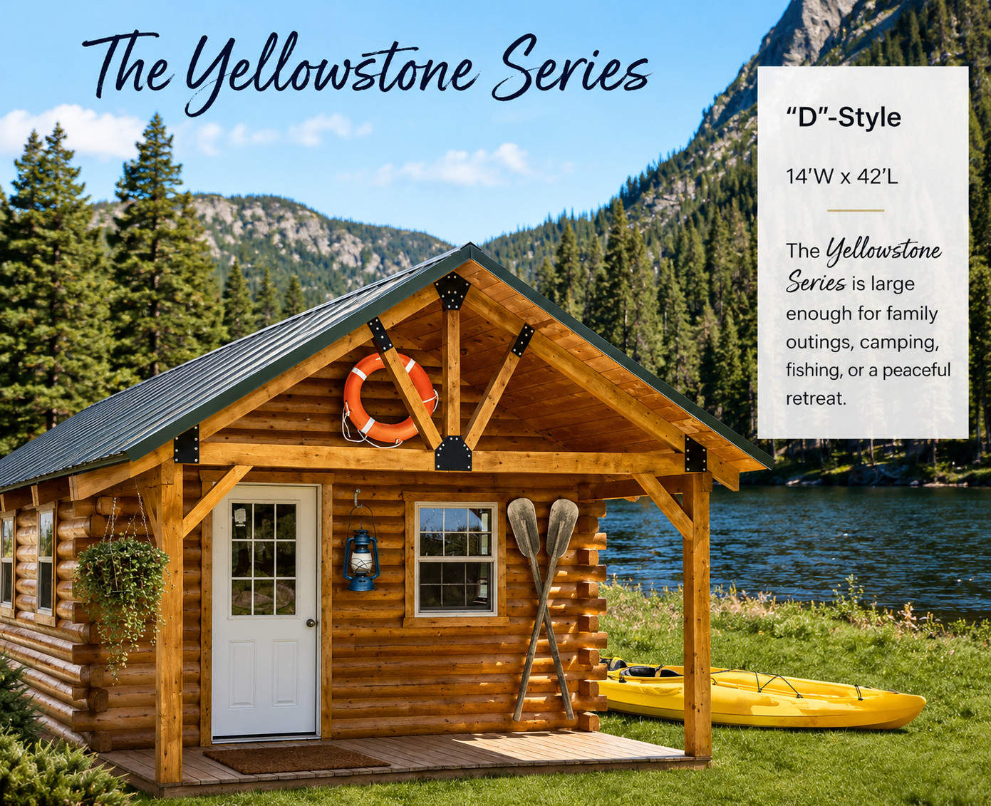 Log Cabin Kit 14' x42' **** SHIPPING NATIONWIDE!! **** The Yellowstone Series
