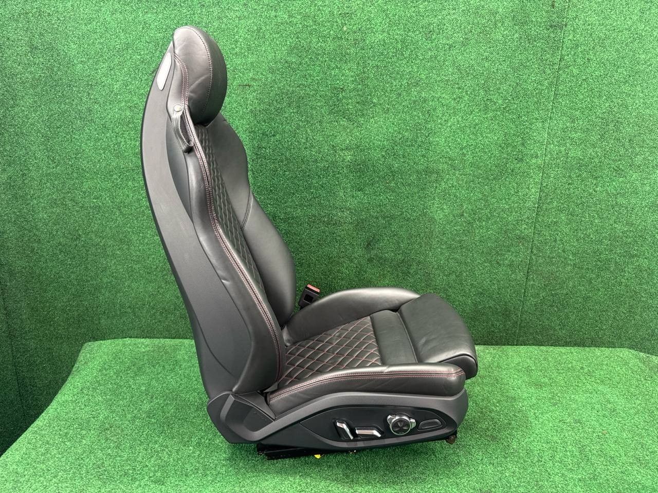 🛑 2017-2023 Audi R8 Spyder Front Right Seat Assembly Black Red Stitching OEM