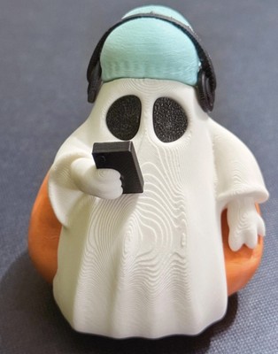 Antisozial Teenager Geist Kürbis 3D gedruckt Halloween Figur Goth Punk Brainrot
