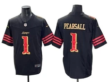 Custom Men's 49ers Black 2025 F.U.S.E. Rivalries All Stitched Jersey