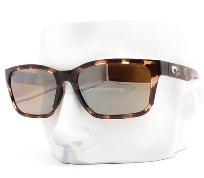 Costa Del Mar Palmas Sunglasses Coral Tortoise Copper Silver Plastic Lens w/case