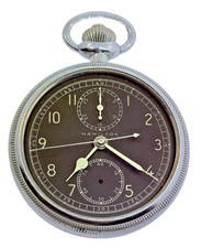WWII Hamilton Model 23 AN-5742-1 Military Chronograph Pocket Watch For Parts