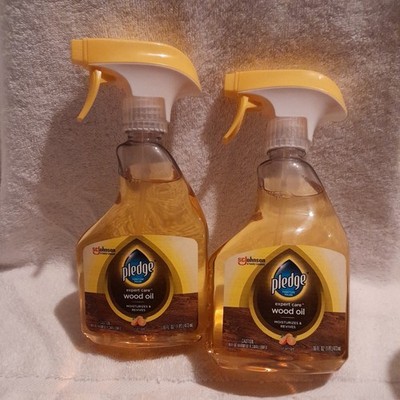 2 pack Pledge Expert Care Wood Oil Spray 16 fl oz Orange Scent NEW