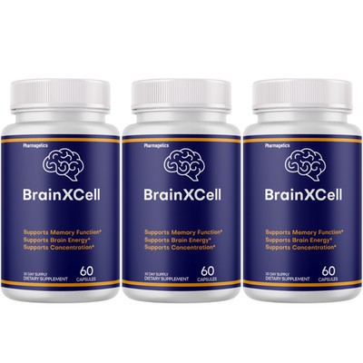 BrainXCell Brain Health Support, (3-Pack) Official Memory Health Supplement