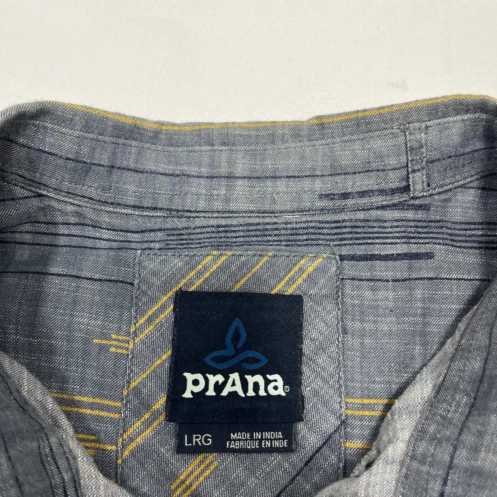 prana fit geometric print organic cotton button down shirt