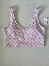 Old Navy Pink Check Bikini Top Women's Medium