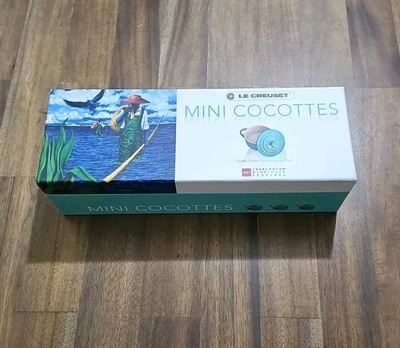 Limited Edition Le Creuset Gullah Blue Cocotte Set of 3-Never Used!