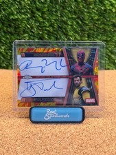 2025 Topps Chrome Deadpool Ryan Reynolds/Hugh Jackman Dual Auto Lava /39