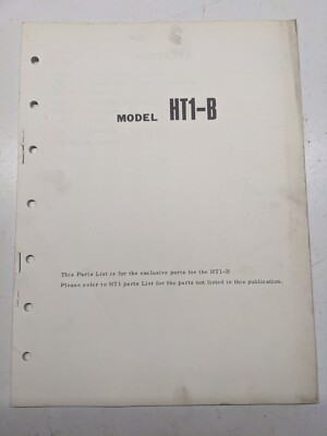 #ad YAMAHA PARTS LIST BOOK SUPPLIMENT HT1 B MODEL 1970 $33.24