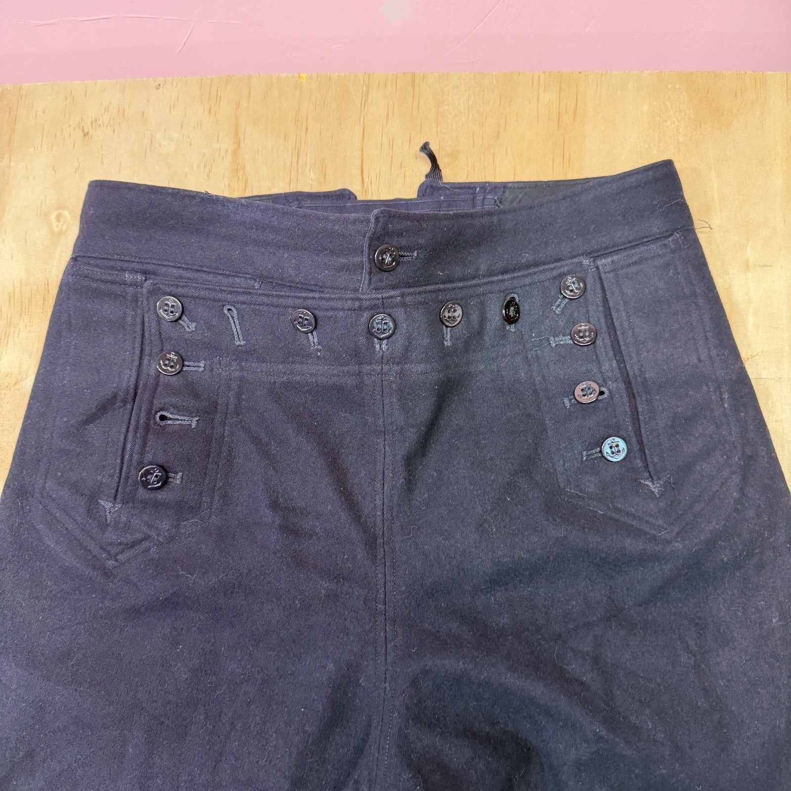 VTG 40s US Navy Sailor Pants Mens 30x30 Wool Cracker … - Gem