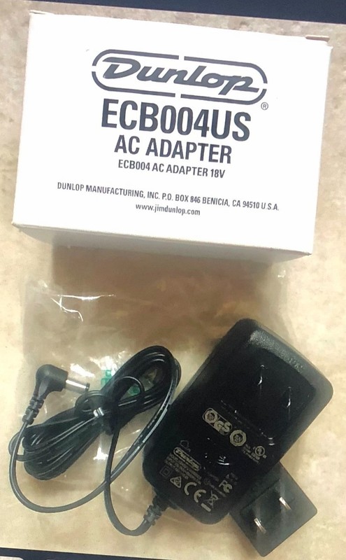 NEW SEALED Dunlop ECB004 US AC Adapter 18V (+) Barrel , Black