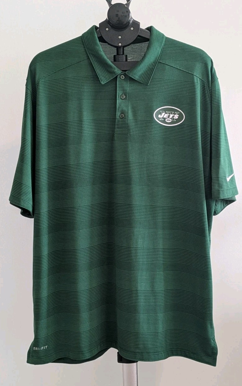 New York Jets Nike NFL Authentic Dri-Fit Polo Men's Green XXL On Field Apparel