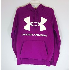 Under Armour Loose Fit Purple Fleece Pullover Hoodie w/ Pockets Women's S