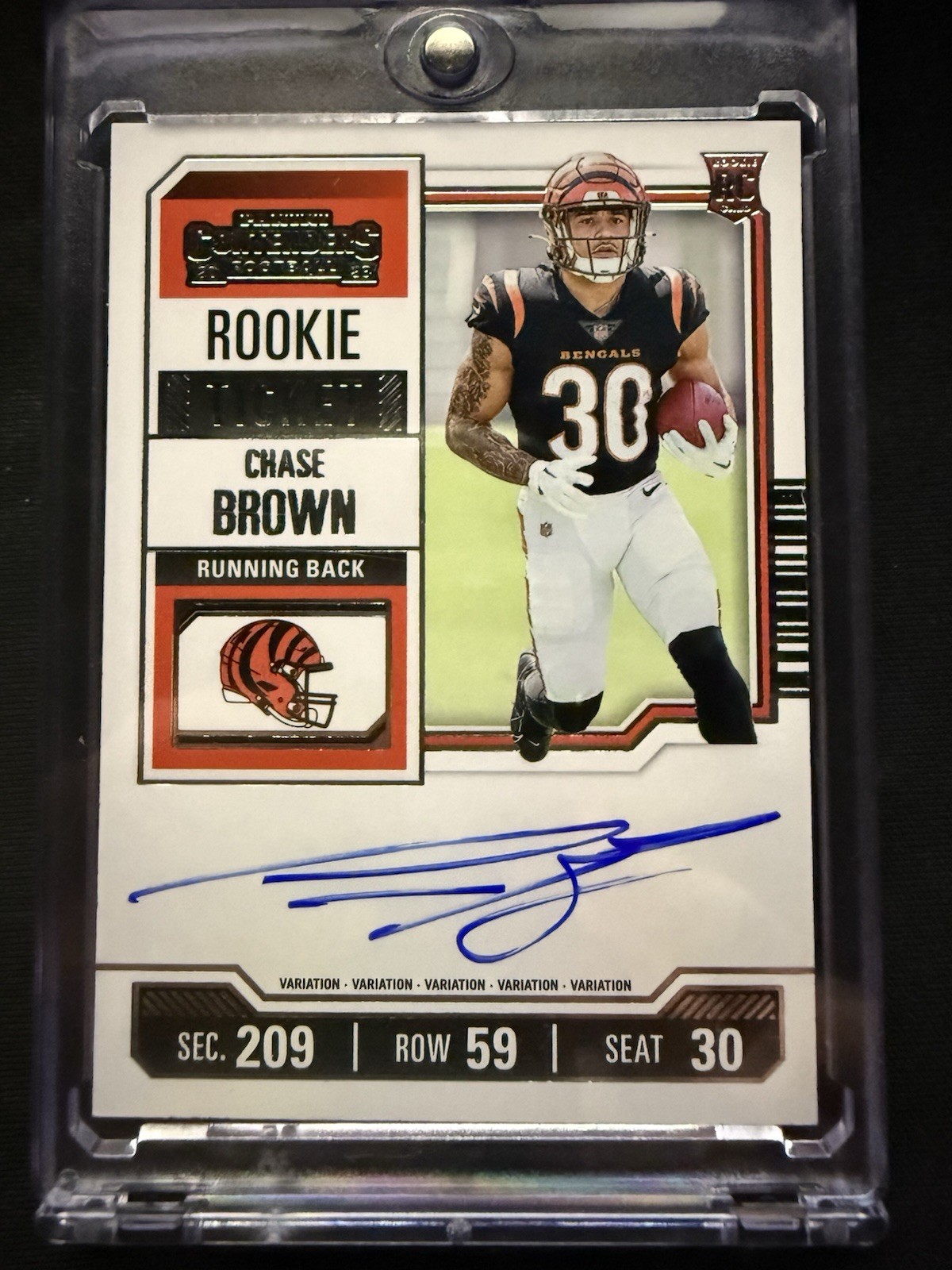 CHASE BROWN - 2023 Panini Contenders Rookie Ticket No. 105 - On Card Autograph🔥