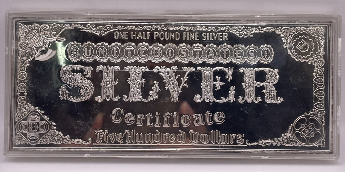 1992 8oz $500 Silver Certificate Bar “ Christopher Columbus “ | eBay