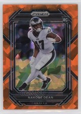 2022 Panini Prizm Rookies Orange Ice Prizm Nakobe Dean #399 0xb8
