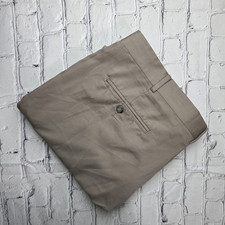 Vtg Chaps Ralph Lauren Men's 40x30 Khaki Pleated Cuffed Hem Trousers